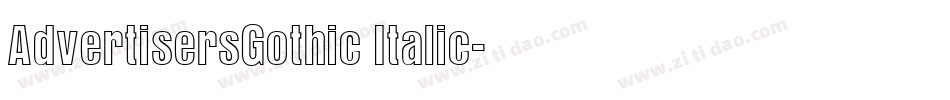 AdvertisersGothic Italic字体转换